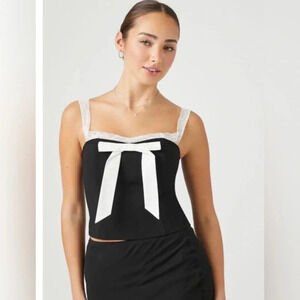 Bow Lace- Trim Cami- Size M